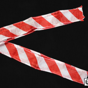 Thumb Tip Streamer Zebra 3' (Red and White) by Mr. Magic - Trick