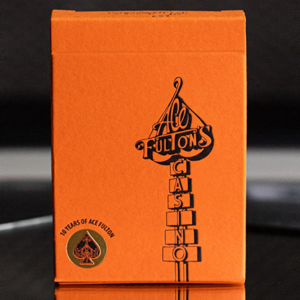 ACE FULTON'S 10 YEAR ANNIVERSARY SUNSET ORANGE PLAYING CARDS